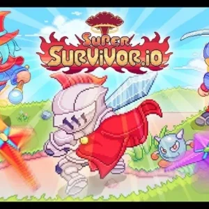 A character in Super Survivor fighting off monsters.