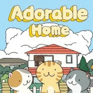 A couple sitting on a couch with their cats in Adorable Home.