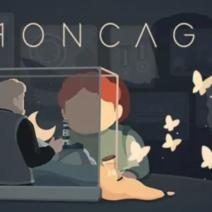 A cube with different scenes on each face in the game Moncage.