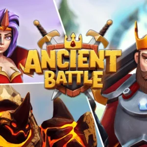 A fierce battle scene in Ancient Battle showcasing various units and spells.
