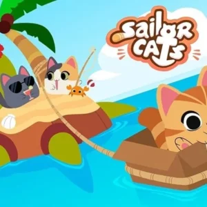 A group of cats sailing on a boat in Sailor Cats.