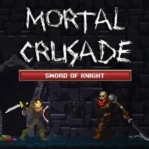 A hero fighting a monster in Mortal Crusade.