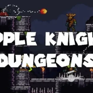 A knight battles a skeleton in Apple Knight: Dungeons.