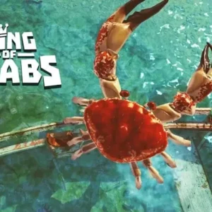 A large crab in King of Crabs attacking a smaller crab.