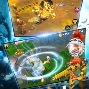 A lone hero amidst a swarm of zombies in Zombie Shooter Zombie.io