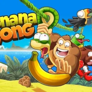 A monkey running through a jungle in Banana Kong.