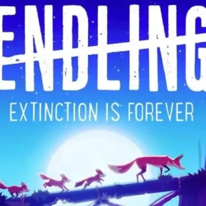 A mother fox with her cubs in Endling Extinction is Forever.