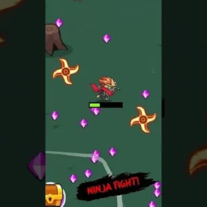 A ninja character from Ninja Survivor.io using a special attack.