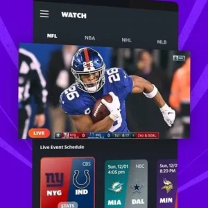 A person holding a phone displaying the Yahoo Sports app.
