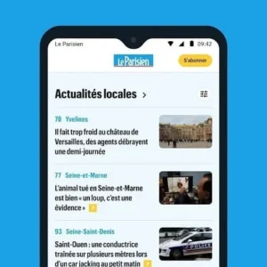 A person reading news on a tablet.