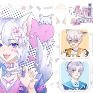 A person using a tablet to design an anime character.
