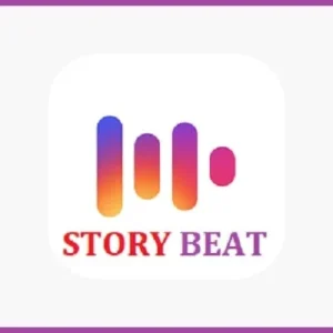 A phone displaying the StoryBeat app interface.