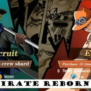 A pirate ship sailing on the sea in Pirate Reborn.