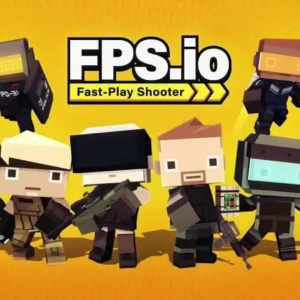 A player character in FPS.io shooting another player
