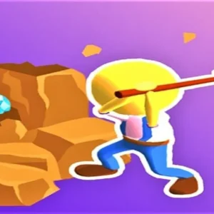 A player sculpting a stone statue in Stone Master.