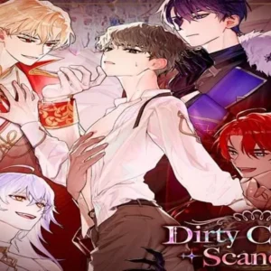 A promotional image for Dirty Crown Scandal depicting the four male characters.