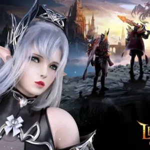 A promotional image for Legions of Chaos showing various characters in the game.