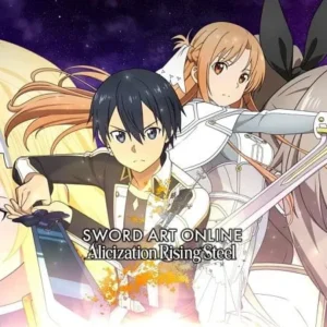 A promotional image for Sword Art Online Unleash Blading featuring the main characters.