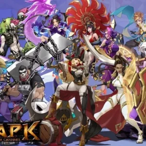 A promotional image for the Akadi game featuring several characters.
