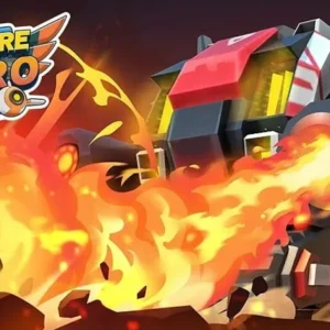 A promotional image for the game Gunfire Hero, showcasing the vibrant colors and action-packed gameplay.