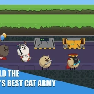 A promotional image for the Warrior Cats game featuring various cats dressed in warrior gear.
