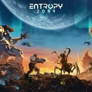 A screenshot from Entropy 2099 showing a battle scene.