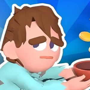A screenshot from the Begging Life game showing the main character begging.