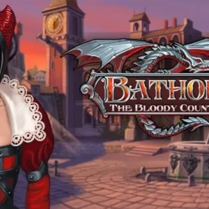 A screenshot from the game Bathory showing a character in a dark castle.