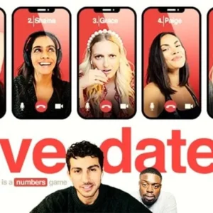 A screenshot from the game Five Dates showing a video call interface.