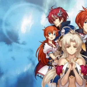 A screenshot from the game Langrisser depicting a battle scene.