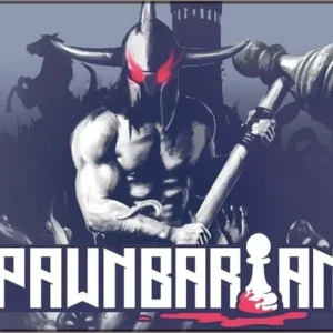 A screenshot from the game Pawnbarian showing the grid-based movement system.