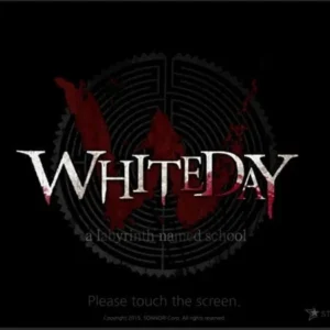 A screenshot from the game White Day showing the main character in a dark hallway.