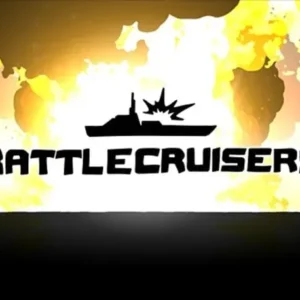 A screenshot of Battlecruisers gameplay showcasing the intense naval combat.