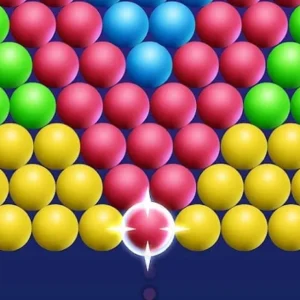 A screenshot of Bubble Shooter Pro 2023 gameplay.