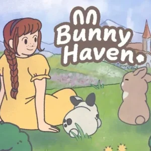 A screenshot of Bunny Haven gameplay, showing a variety of bunnies in a garden setting.
