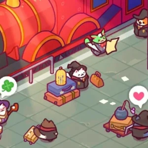 A screenshot of Cat Magic School gameplay, showing a cat student learning magic.