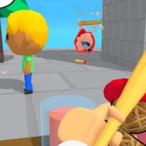 A screenshot of gameplay in Curse Master, showing a character using a voodoo doll to curse another character.