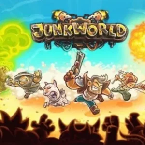 A screenshot of gameplay in Junkworld, showing units battling.
