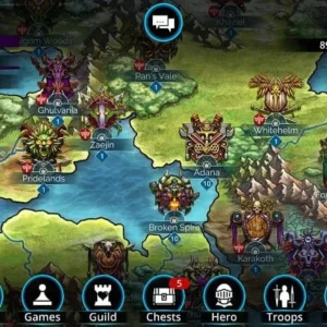 A screenshot of Gems of War gameplay.