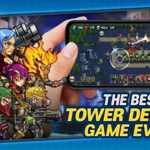 A screenshot of Heroes Defense Attack Zombie gameplay.