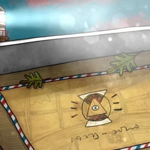 A screenshot of ISOLAND: The Amusement Park showing the game's unique art style.