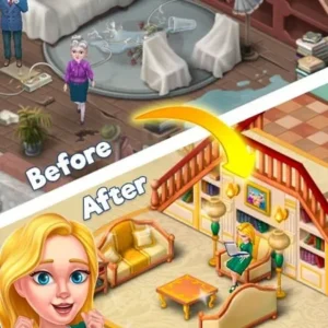 A screenshot of Merge Villa gameplay showcasing the merging mechanic.