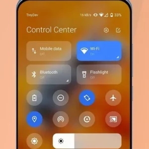 A screenshot of Mi Control Center showcasing its customization options.
