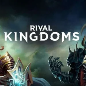A screenshot of Rival Kingdoms gameplay showcasing the vibrant graphics and kingdom layout.