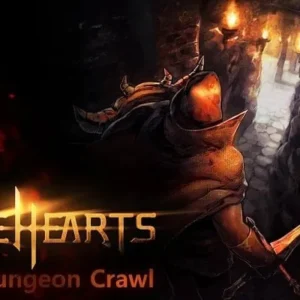 A screenshot of Rogue Hearts gameplay, showing the pixelated graphics and grid-based movement.