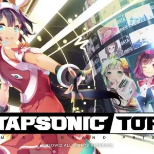 A screenshot of TAPSONIC TOP gameplay.