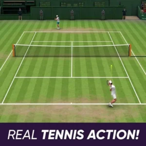 A screenshot of Tennis World Open 2021 gameplay.