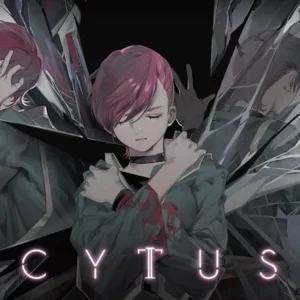 A screenshot of the Cytus game interface showing notes falling down the screen.