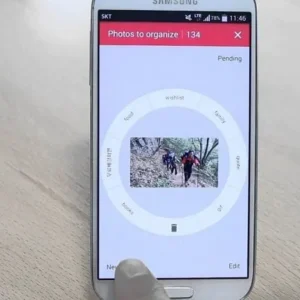 A screenshot of the FOTO Gallery app interface showing various photo albums.