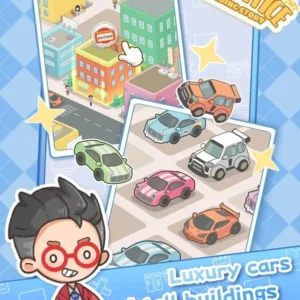 A screenshot of the game Idle Office showing a customized office space.